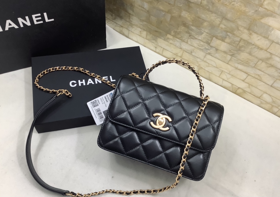 Imitación de más alta calidad
 Chanel Classic Flap Bag Bolsos cruzados y bandoleras Cuero vaca Vintage Cadena
