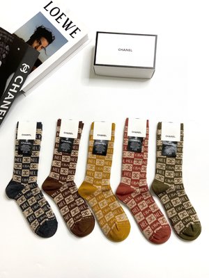Chanel Sock- Mid Tube Socks Cotton Knitting