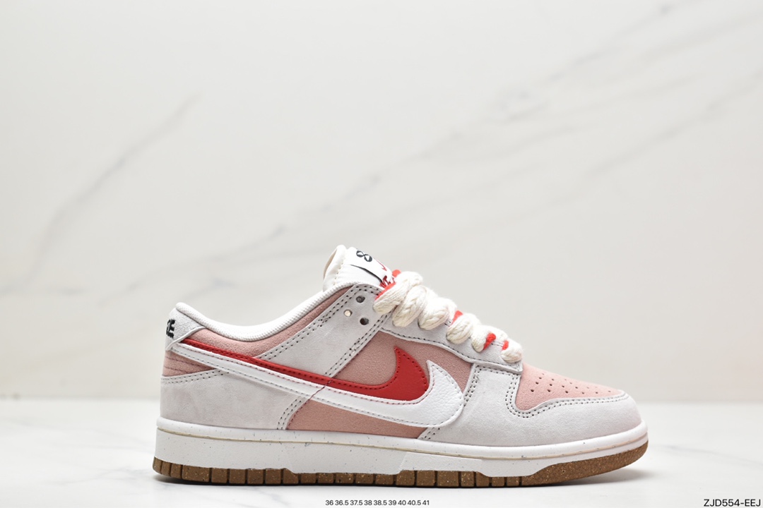 240 Dunk Low SE “85” 灰红双勾 正确低趴鞋头细节DO9457-100