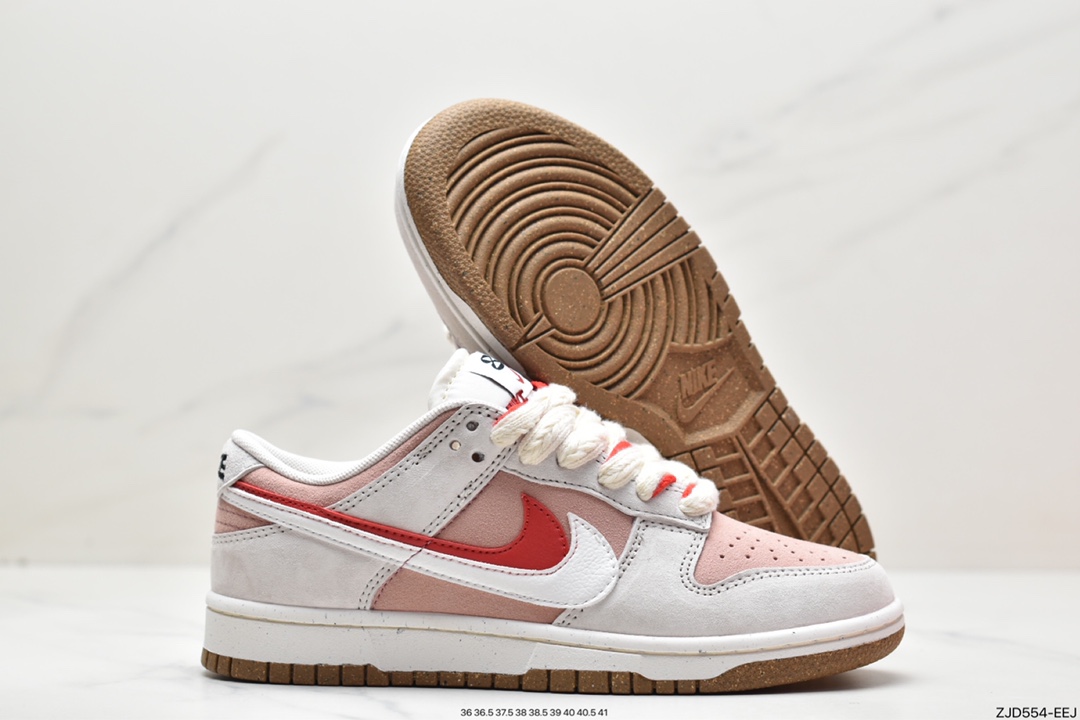 240 Dunk Low SE “85” 灰红双勾 正确低趴鞋头细节DO9457-100