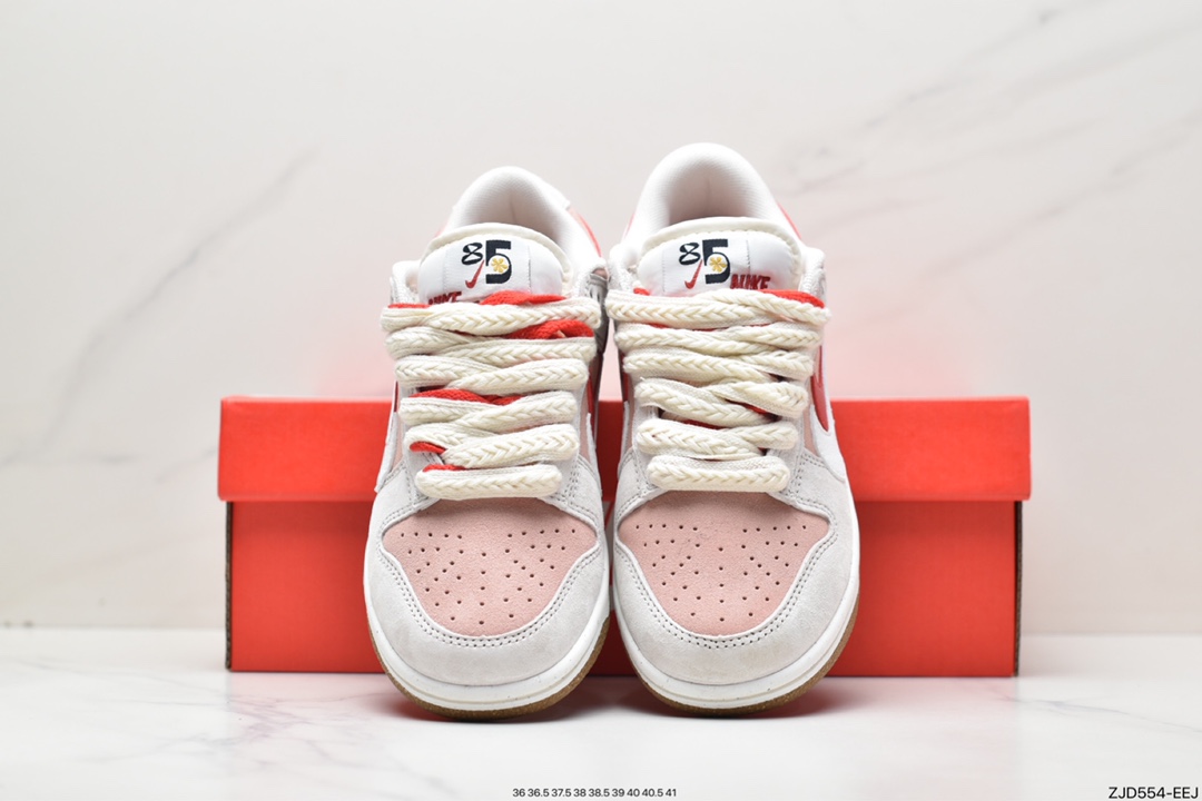 240 Dunk Low SE “85” 灰红双勾 正确低趴鞋头细节DO9457-100
