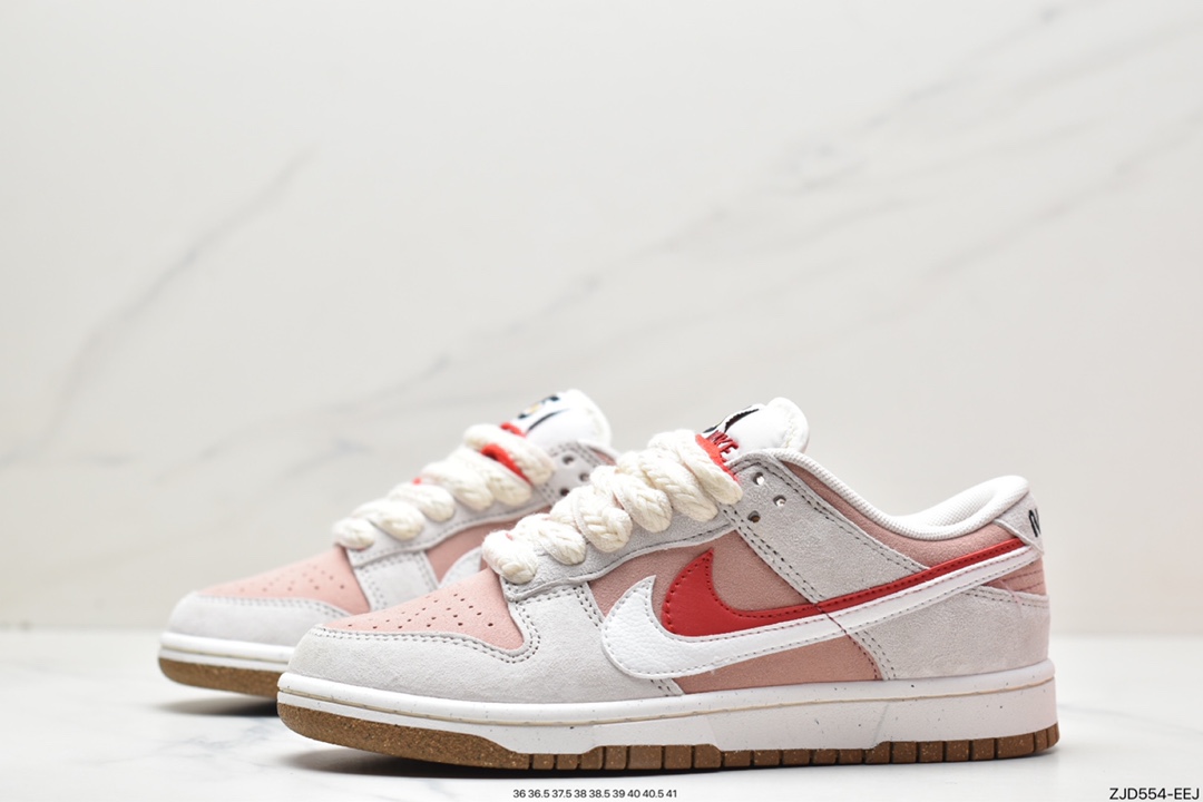 240 Dunk Low SE “85” 灰红双勾 正确低趴鞋头细节DO9457-100