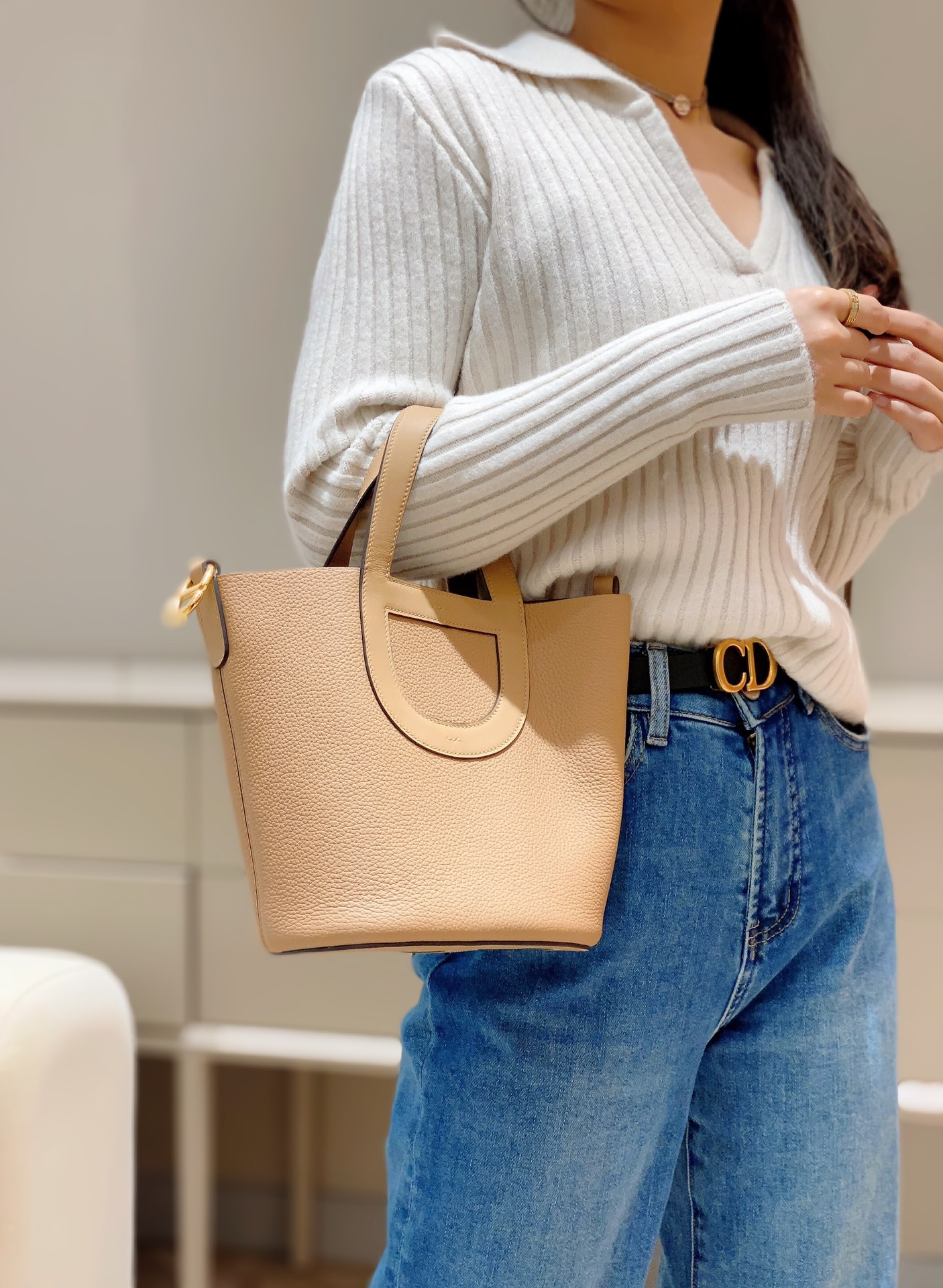罗意威 Loewe 高定经典皮革女包手袋 #DED1D1DA 3