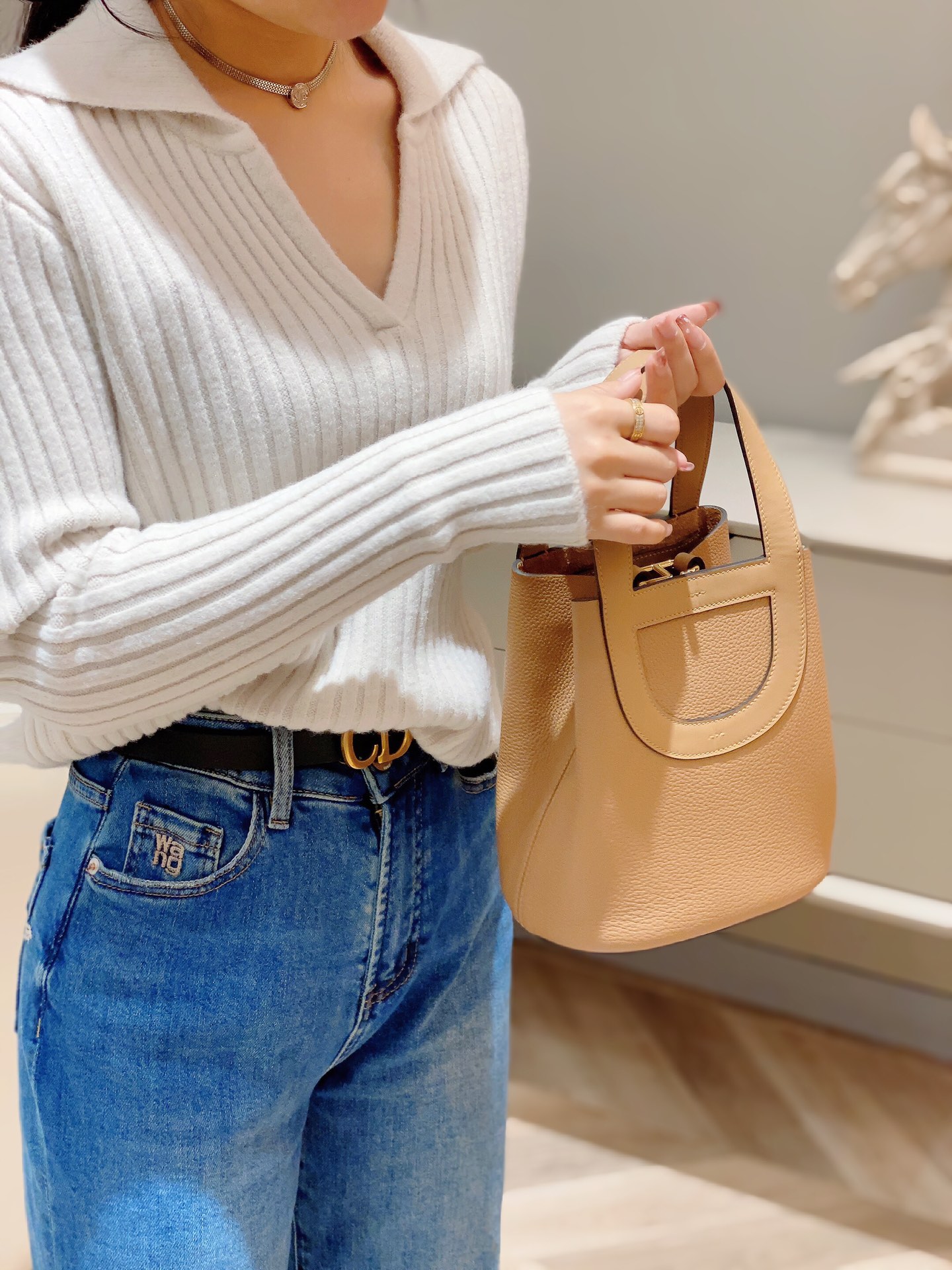罗意威 Loewe 高定经典皮革女包手袋 #DED1D1DA 5