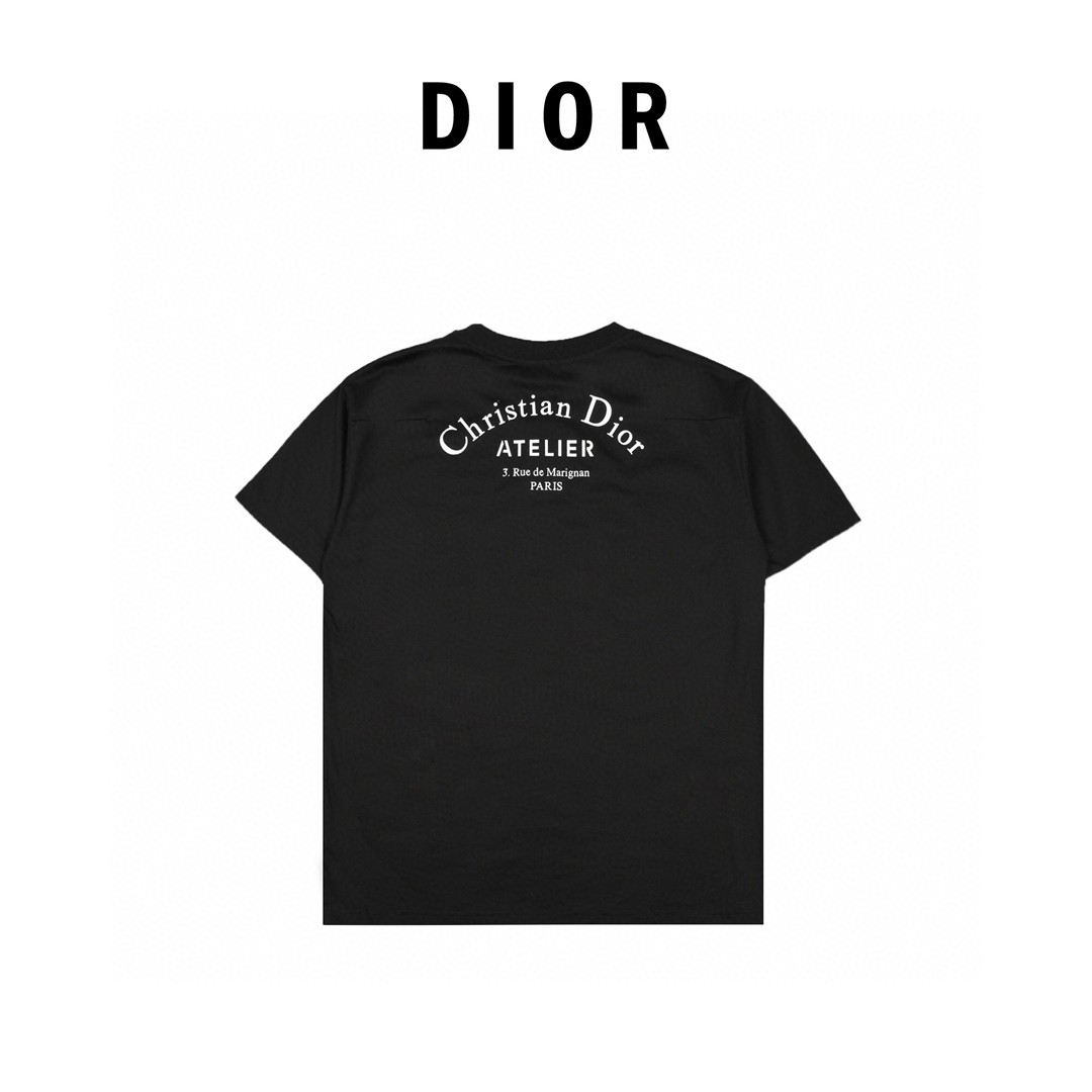 Christina Dior迪奥签名短袖T恤 CD工作室签名短袖