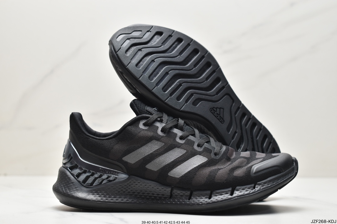 adidas Climacool 2020 M Qingfeng High Elastic Series Ultra-Lightweight Casual Sports Jogging Shoes ”Black and Gray White” FW1224