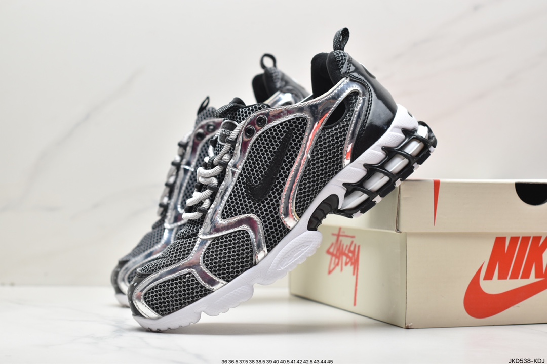 160 Stussy斯图西 x Nike Air Zoom Spiridon Caged 2斯皮里东牢笼2代系列慢跑鞋CQ5486-200