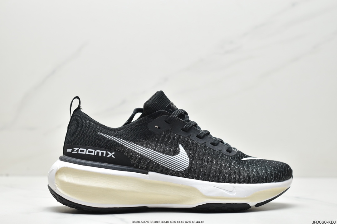 170 耐克NIKE ZOOMX INVINCIBLE RUN FK3 短跑马拉松系带系列轻量慢跑鞋DR2615-001
