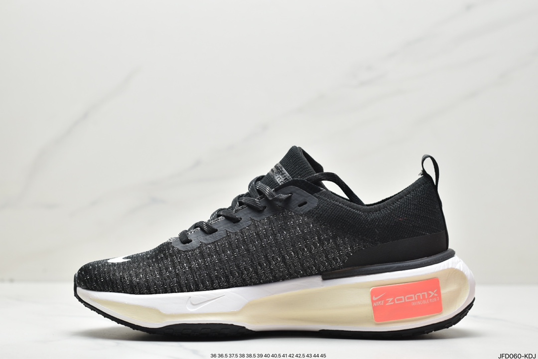 170 耐克NIKE ZOOMX INVINCIBLE RUN FK3 短跑马拉松系带系列轻量慢跑鞋DR2615-001