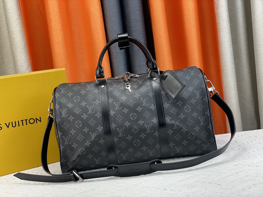 Louis Vuitton LV Keepall Bolsos de mano Damier Graphite Lona N41418