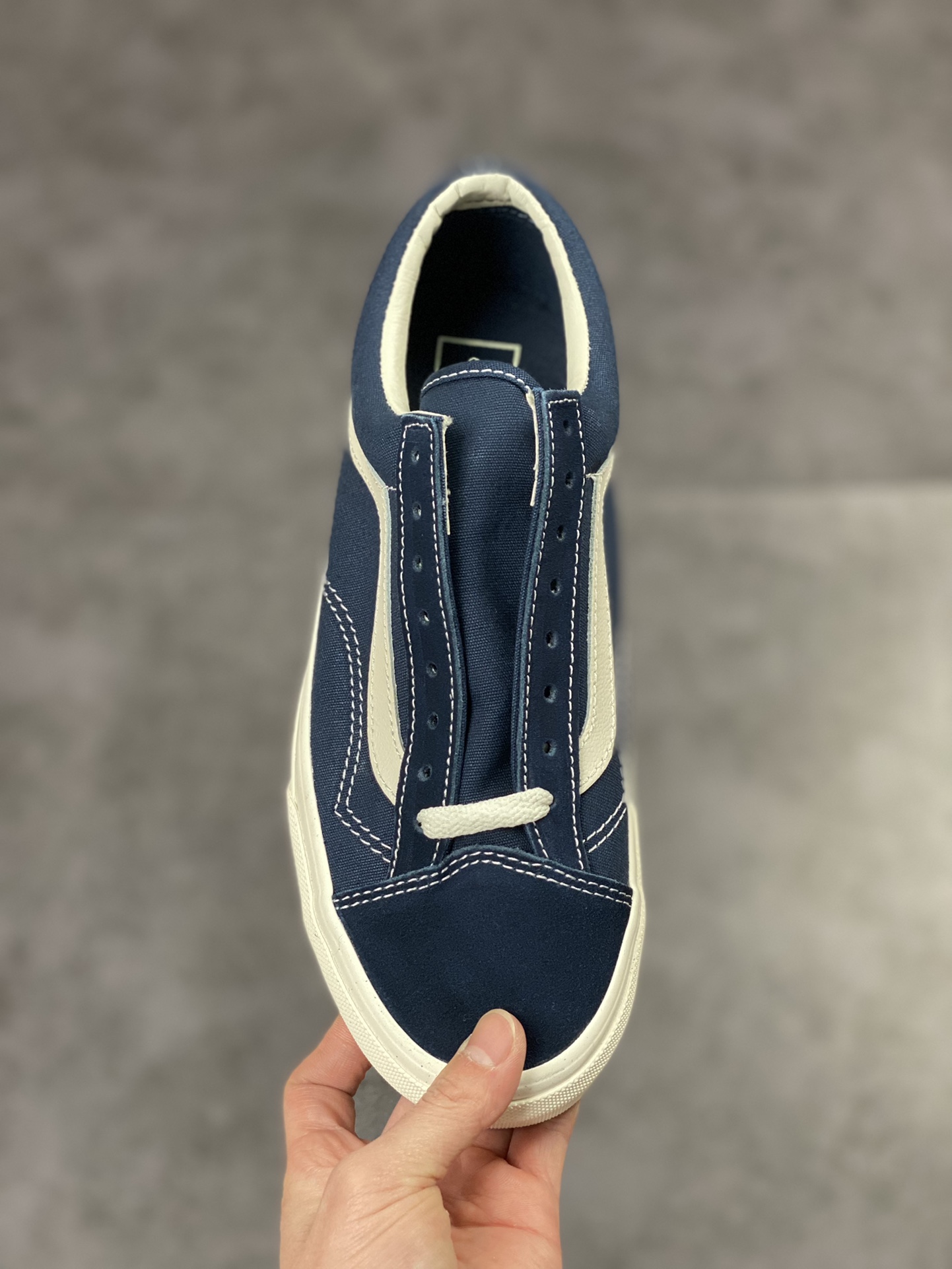 Vans Style 36 Deep Blue Quan Zhilong same style small toe low-top vulcanized sneakers VN0A3DZ3RFL