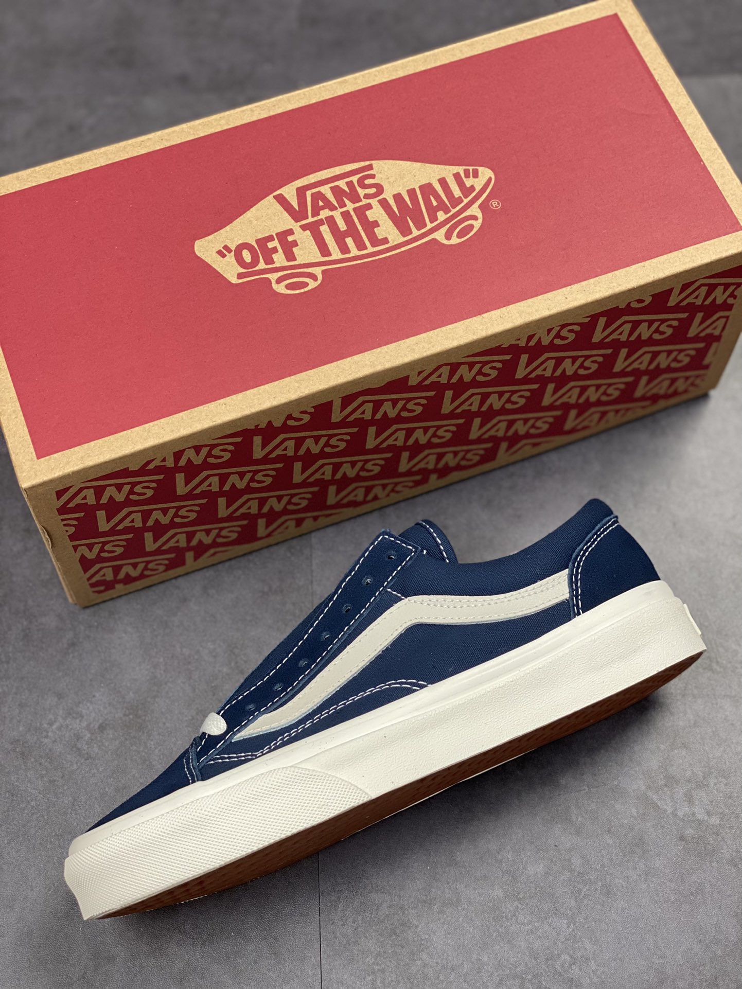 Vans Style 36 Deep Blue Quan Zhilong same style small toe low-top vulcanized sneakers VN0A3DZ3RFL