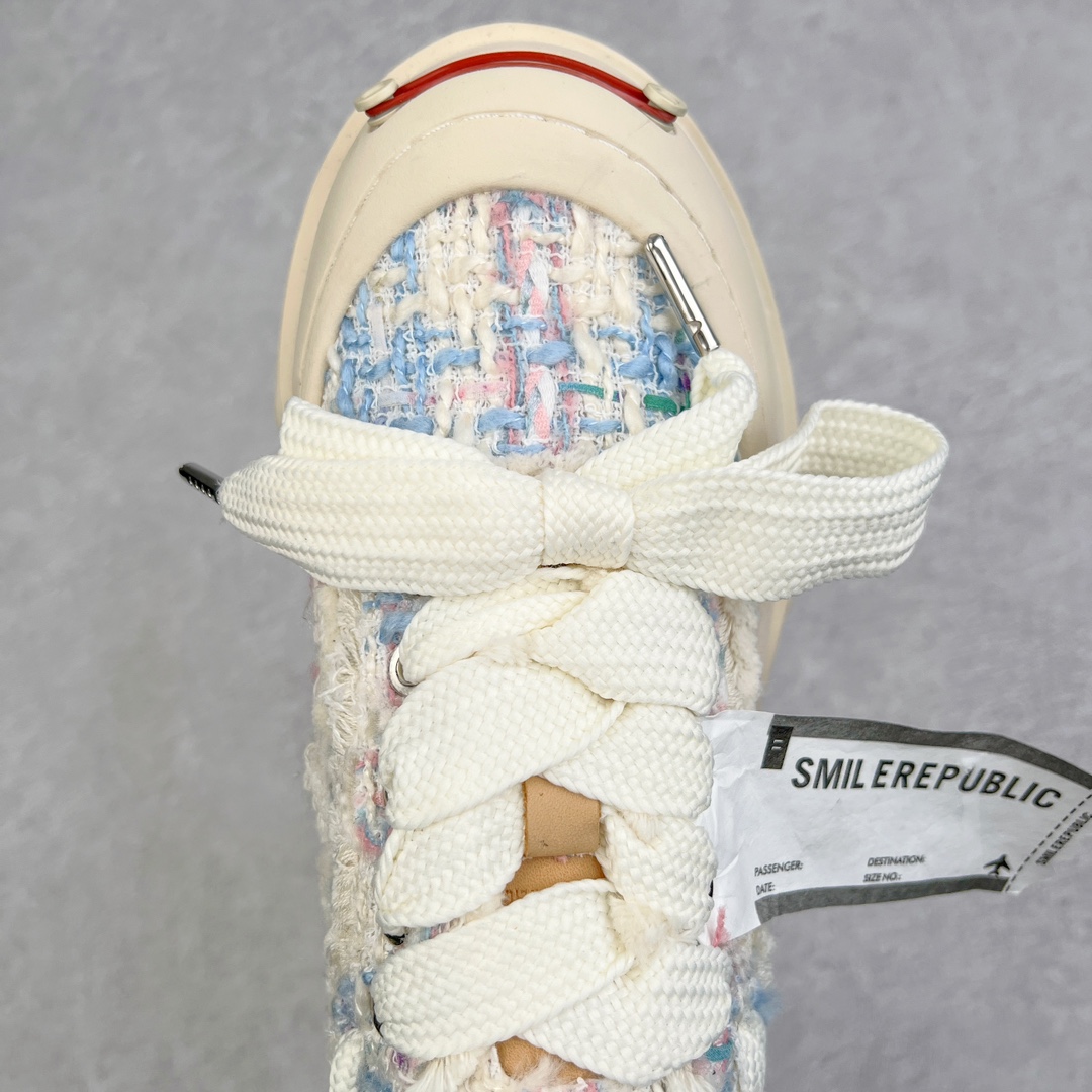 图片[4]-＃开春福利 SMILEREPUBLIC檀健次同款经典新款起司猫低帮开口笑厚底帆布鞋 新晋街头鞋履品牌SMILEREPUBLIC Canvas 系列 以 SMILE 为灵感来源 捕捉潮流 主打柔软的帆布设计 有裁切的羊毛流苏与独特编织技艺 超软水染牛皮内里 注塑成型鞋垫 4cm厘米外增高效果橡胶鞋底 尺码：35 36 37 38 39 40 41 42 43 44-选品中心