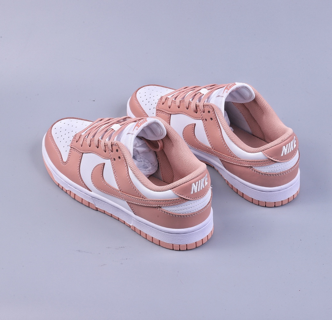 180 RS版Nk Dunk Low ESS 定制版 玫瑰粉 复古甜心绑带低帮休闲板鞋 DD1503-118