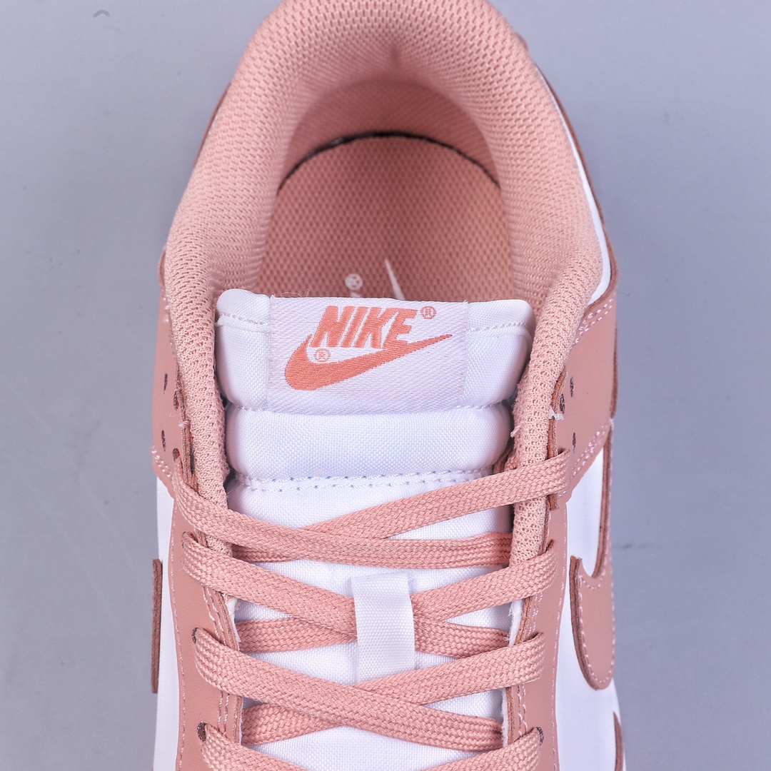 180 RS版Nk Dunk Low ESS 定制版 玫瑰粉 复古甜心绑带低帮休闲板鞋 DD1503-118