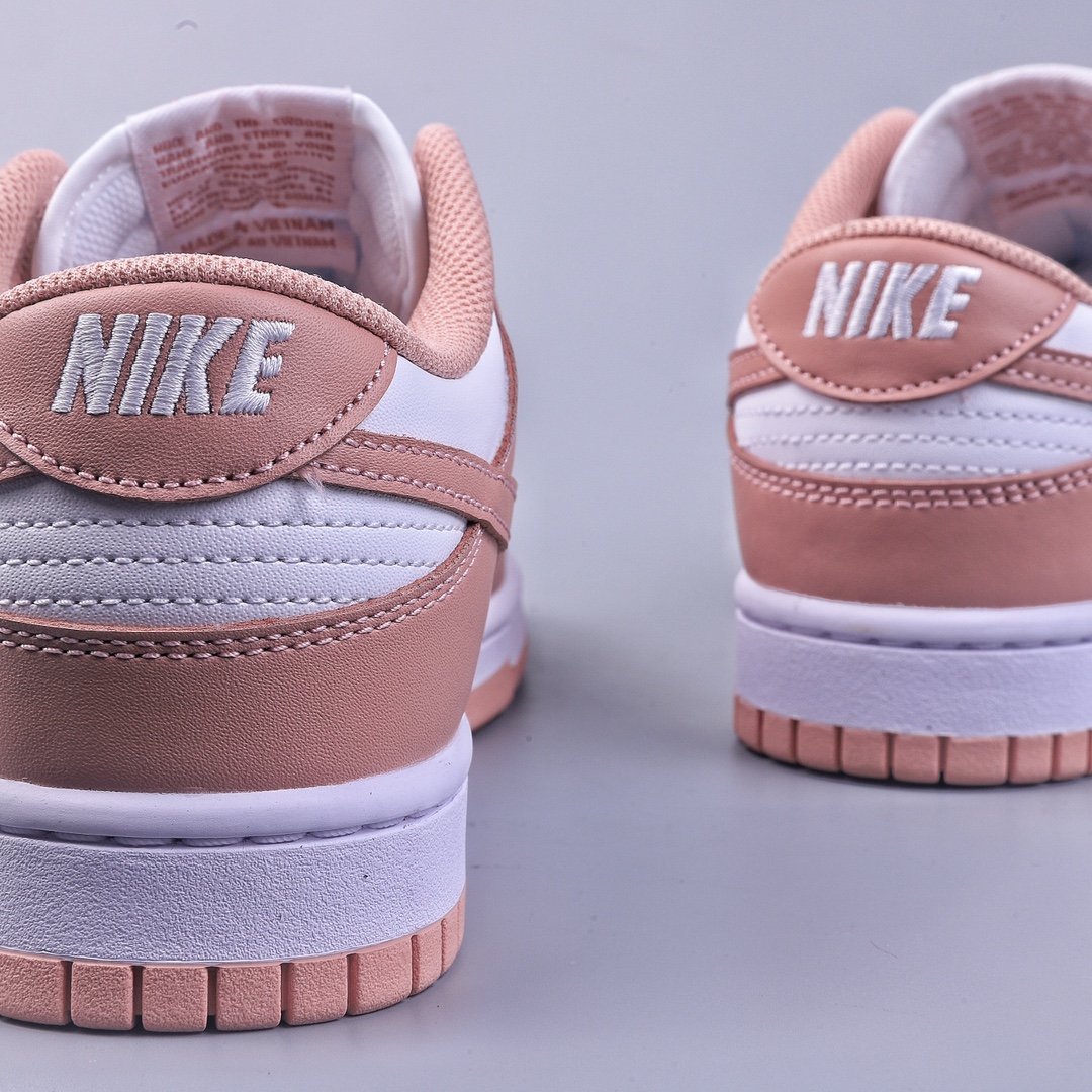 180 RS版Nk Dunk Low ESS 定制版 玫瑰粉 复古甜心绑带低帮休闲板鞋 DD1503-118