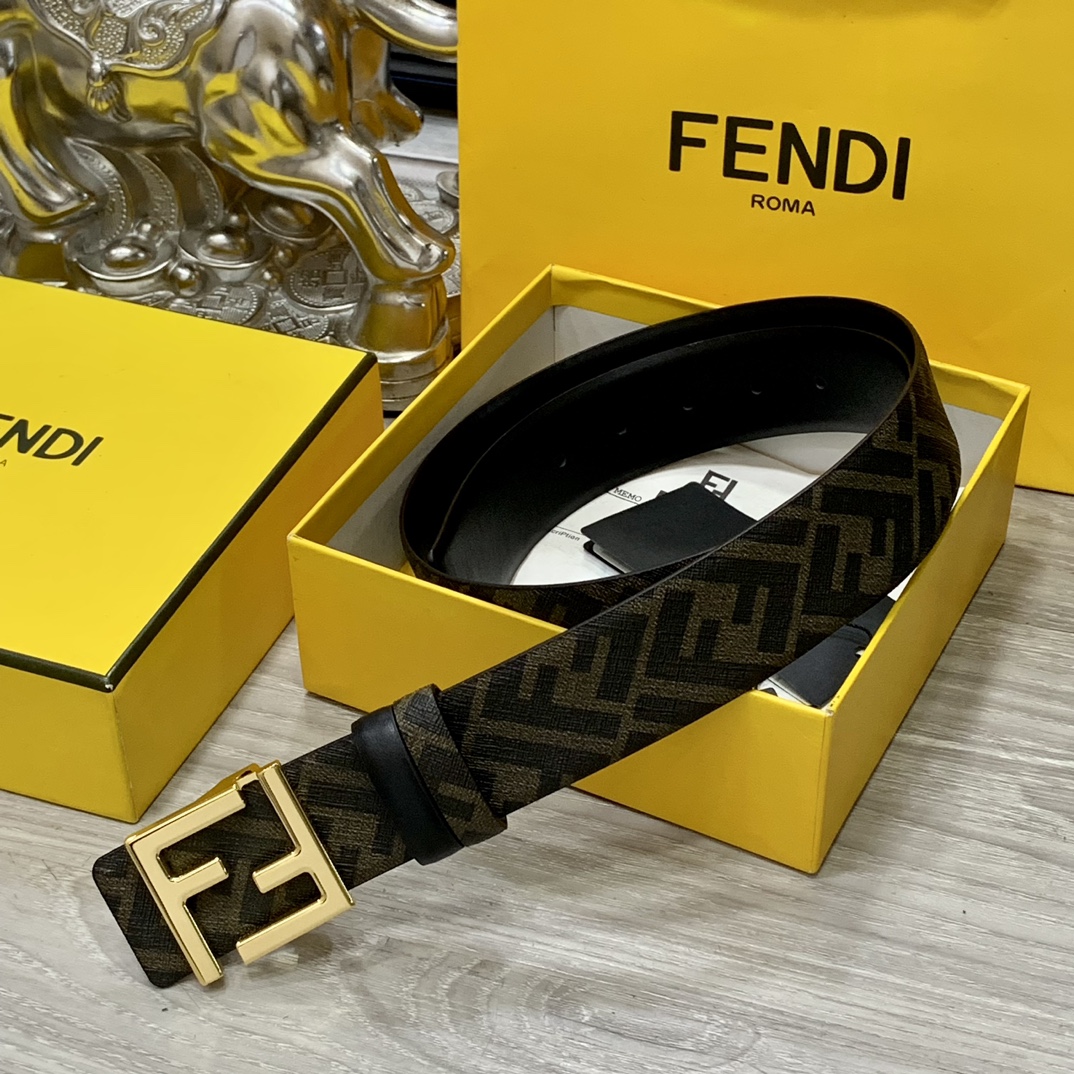 FENDI芬迪专柜同款宽4.0CM双