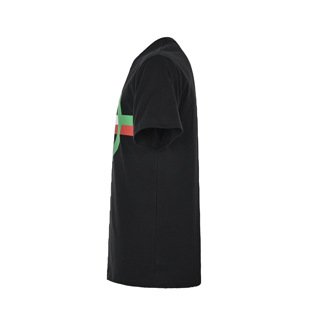 Gucci/古驰 23ss 双G互扣拼色logo印花短袖
