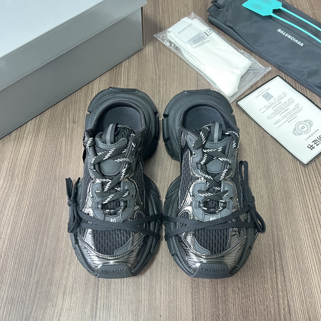 Balenciaga Shoes Sneakers Half Slippers Black Track