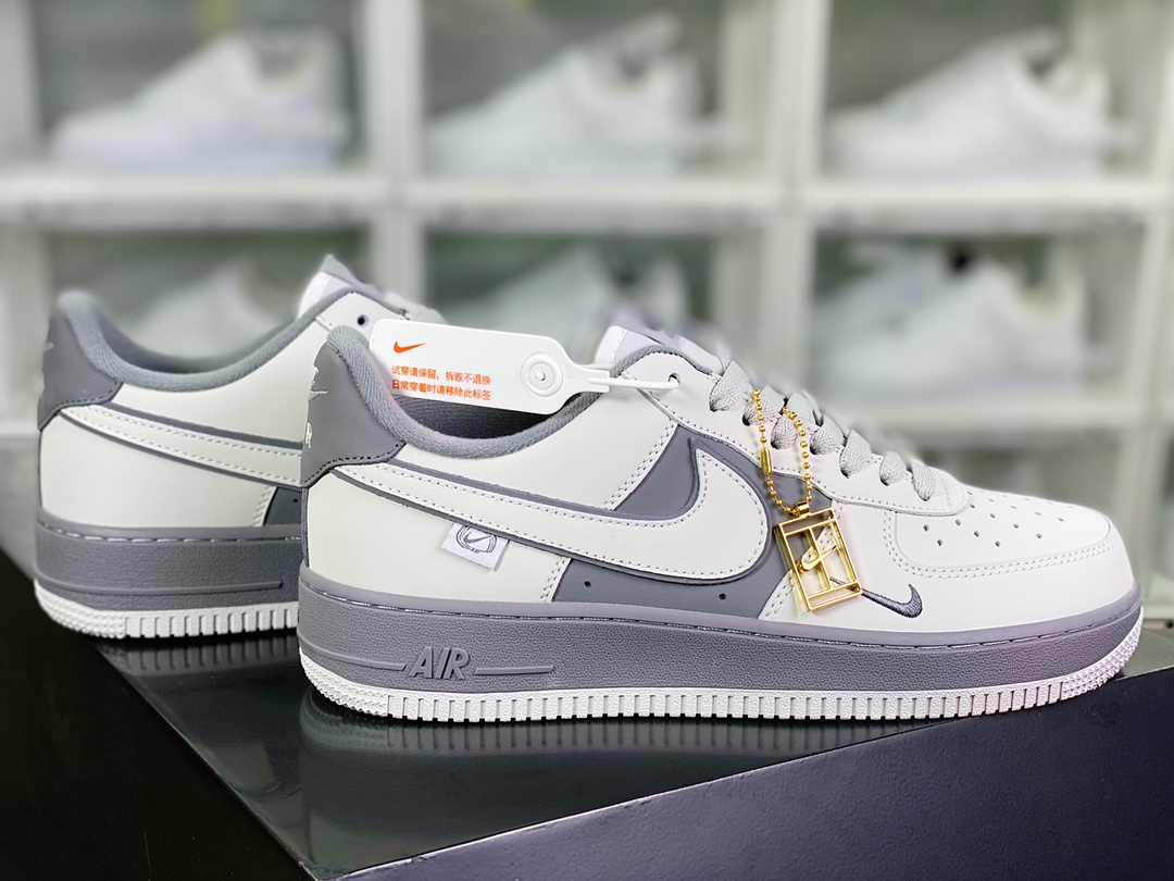 240  Air Force 1 '07 Low QS”Grey/Dark Grey Mini Swoosh”空军一号DB3301-033
