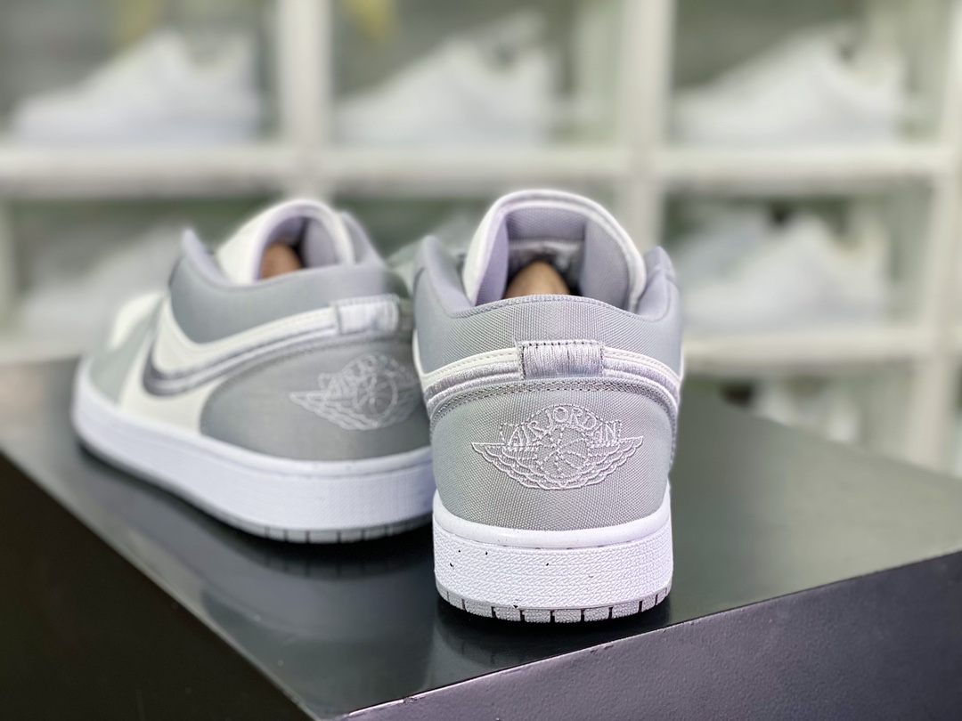 200  Air Jordan 1 Retro Low SE”Light Steel Grey”AJ1乔丹一代低帮篮球鞋“帆布烟灰白刺绣”DV0426-012