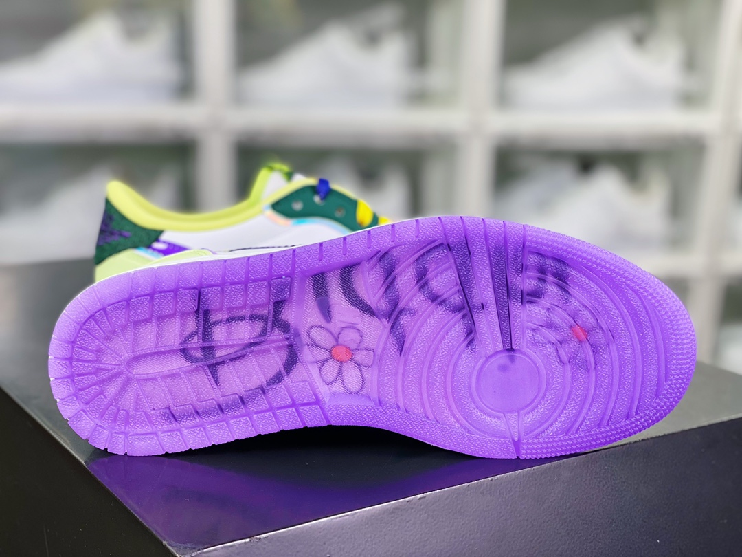 240  Air Jordan 1 Retro Low OG”Doernbecher 2023”AJ1乔丹一代低帮“慈善绿紫”FD9665-351