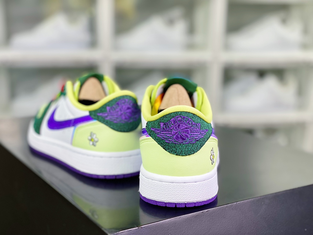 240  Air Jordan 1 Retro Low OG”Doernbecher 2023”AJ1乔丹一代低帮“慈善绿紫”FD9665-351