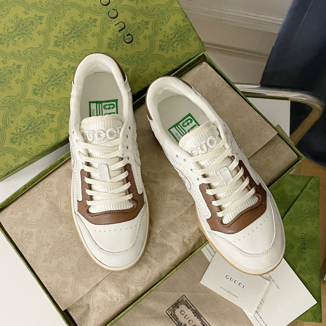 Gucci Podróbka
 Buty do deskorolki Buty sportowe Beżowy Biały Unisex Kobiety Mężczyźni Skóra krowia TPU Vintage Casual