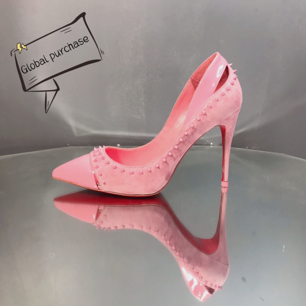 NO:574062,High-end customized rivet design series!  H10Cm, size 35-42, custom-made genuine leather outsole, non-refundable and non-exchangeable, 9033-043 pink sheepskin leather with sheepskin lining, official website synchronization. Standard European size Reference: 9033-043 Color: pink/pink Material: cowhide Lining: goat leather Heel heigh: 10Cm Sole: leather sole Size: EUR 34-42 (US 4 to 11)  :,,christian louboutin,sheepskin,sheep,Leather soles19860909高端订制 铆钉设计款系列！ H10Cm,尺码35-42码真皮大底订制款不退不换9033-043粉羊猄粉柒皮扮羊皮里,官网同步. 标准欧码 Reference:9033-043 Color:pink/pink Material:cowhide Lining:goat leather Heel heigh:10Cm Sole:leather sole Size:EUR 34－42（US 4一11) :,,christian louboutin,sheepskin,sheep,Leather soles,Women's Shoes