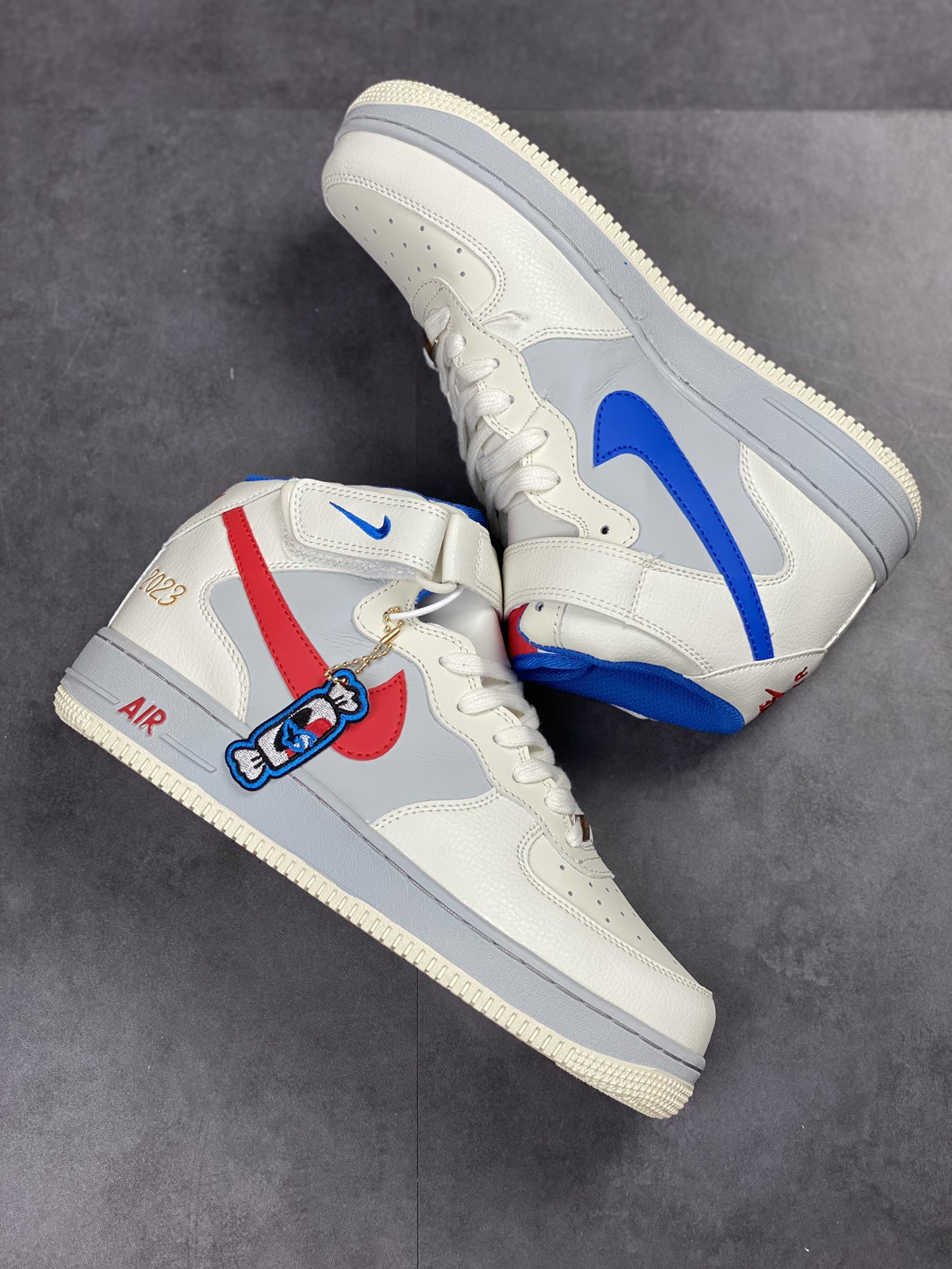 250 Nike Air Force 1 Mid 07 宝蓝红大白兔奶糖 CW0088-928