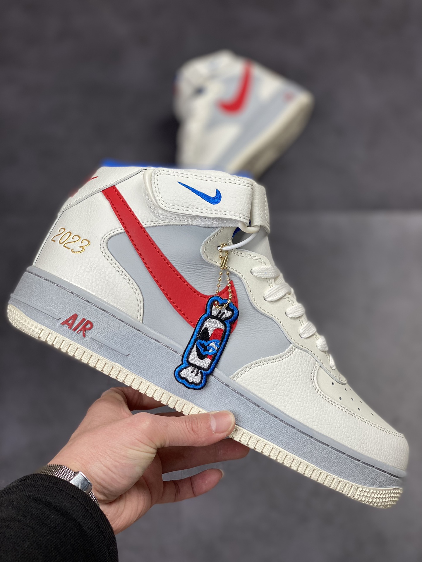 250 Nike Air Force 1 Mid 07 宝蓝红大白兔奶糖 CW0088-928