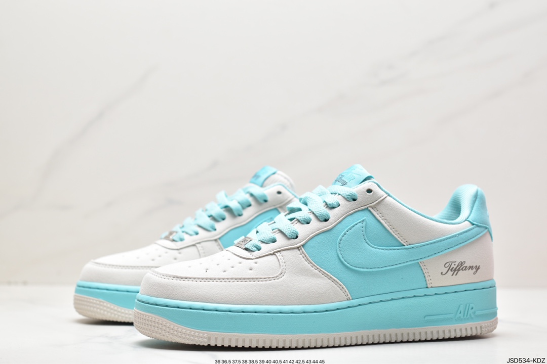 Tiffany & Co. x Nike Air Force 1 Low SP”1837” Air Force One classic low-top all-match casual sports shoes ”Joint Black Tiffany Blue” DZ1382-003