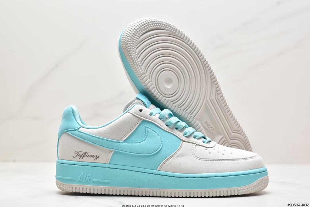 Tiffany & Co. x Nike Air Force 1 Low SP”1837” Air Force One classic low-top all-match casual sports shoes ”Joint Black Tiffany Blue” DZ1382-003