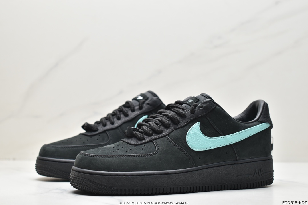 350 联名奢侈品大牌-蒂芙尼/Tiffany & Co. x Nike Air Force 1 Low SP"1837"空军一号“联名黑蒂芙尼蓝”DZ1382-001