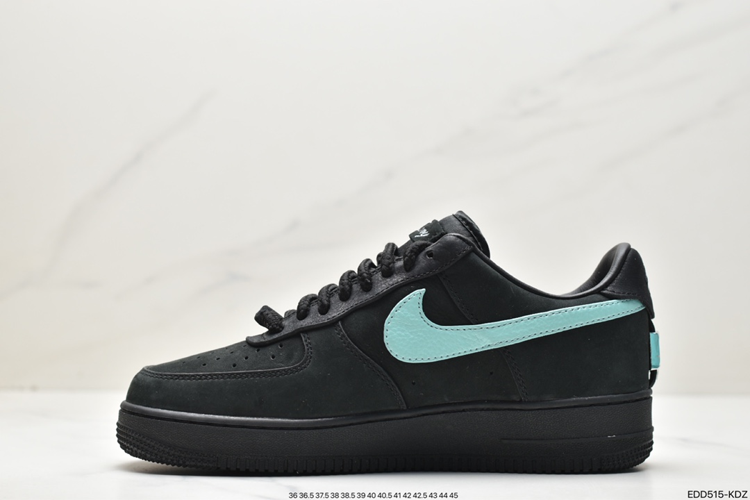 350 联名奢侈品大牌-蒂芙尼/Tiffany & Co. x Nike Air Force 1 Low SP"1837"空军一号“联名黑蒂芙尼蓝”DZ1382-001