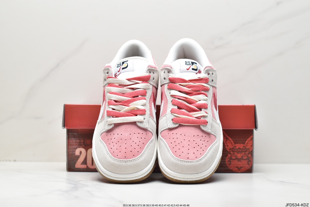 170 SB Dunk Low SE”85 Double Swoosh/Grey/Pink/Rabbit”扣篮板鞋“麂皮浅灰粉红双钩小兔”DO9457-117