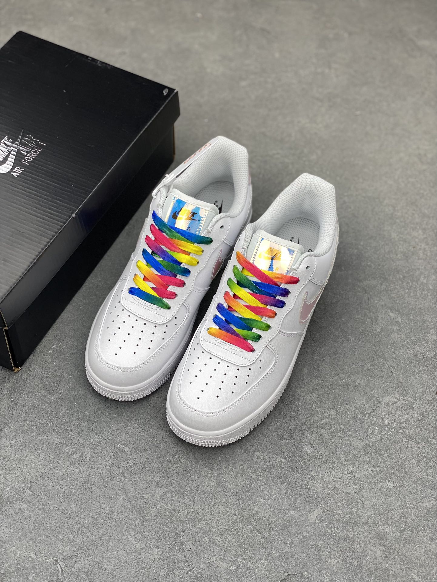 Nike Air Force 1 Low Casual Sneakers - White/Multi-Color - Original Quality 9 i1680373632 5479 7
