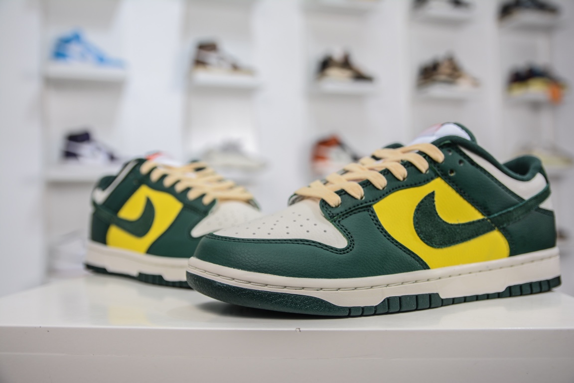 280 纯原 Nike Dunk Low SE ”Noble Green” 经典巴西配色 SB低帮运动休闲板鞋 FD0350-133