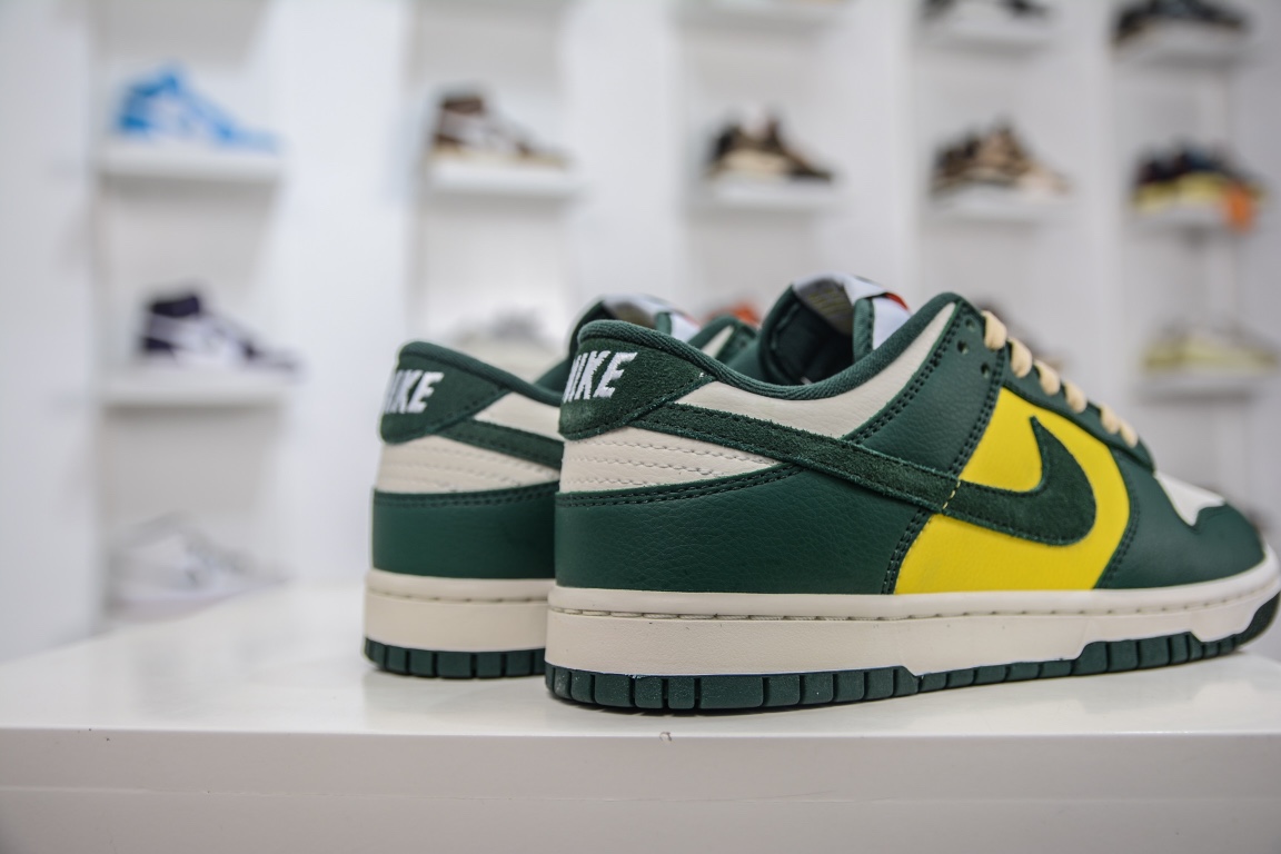 280 纯原 Nike Dunk Low SE ”Noble Green” 经典巴西配色 SB低帮运动休闲板鞋 FD0350-133