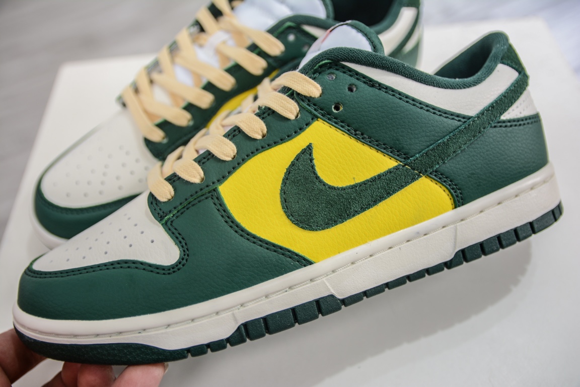 280 纯原 Nike Dunk Low SE ”Noble Green” 经典巴西配色 SB低帮运动休闲板鞋 FD0350-133