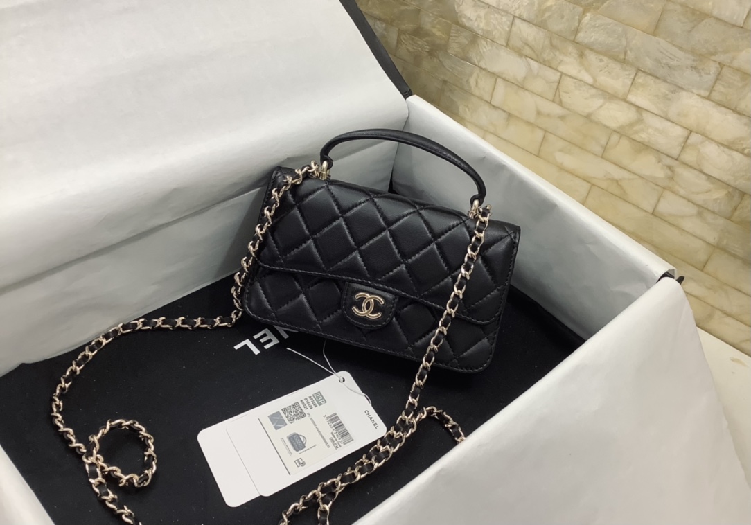 Mirror Copy Luxury
 Chanel Bolsa de Cinturón y Riñonera Bolsos de mano Bolsos cruzados y bandoleras Mini bolsos Réplica de diseñador marca
 Negro Rosa Piel oveja Mini