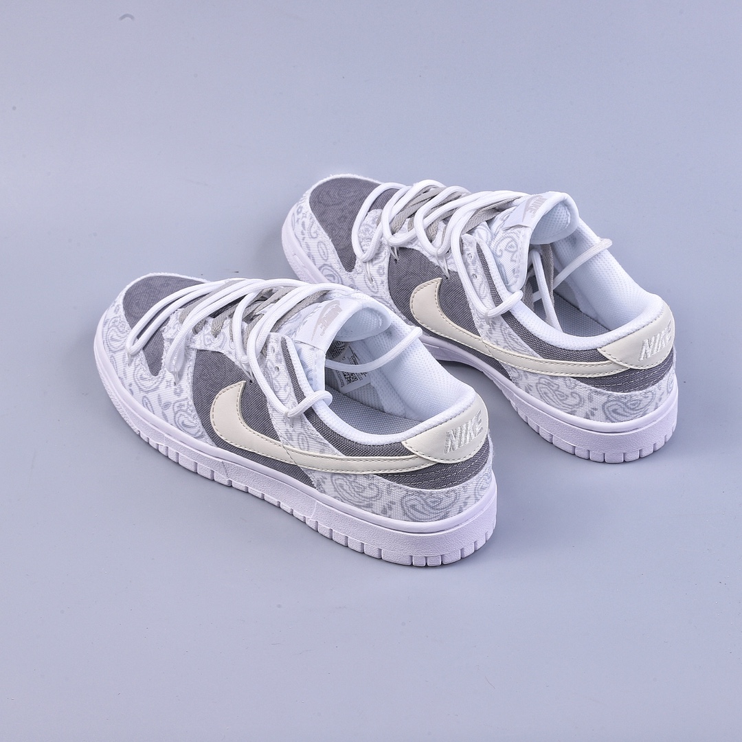 220 Nike Dunk Low ESS 反转腰果花 定制版解构绑带休闲板鞋 DJ9955-100