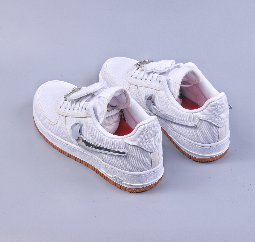 350 纯原 Travis Scott x Nike Air Force 1 TS联名拼接空军一号 纯白 AQ4211-100