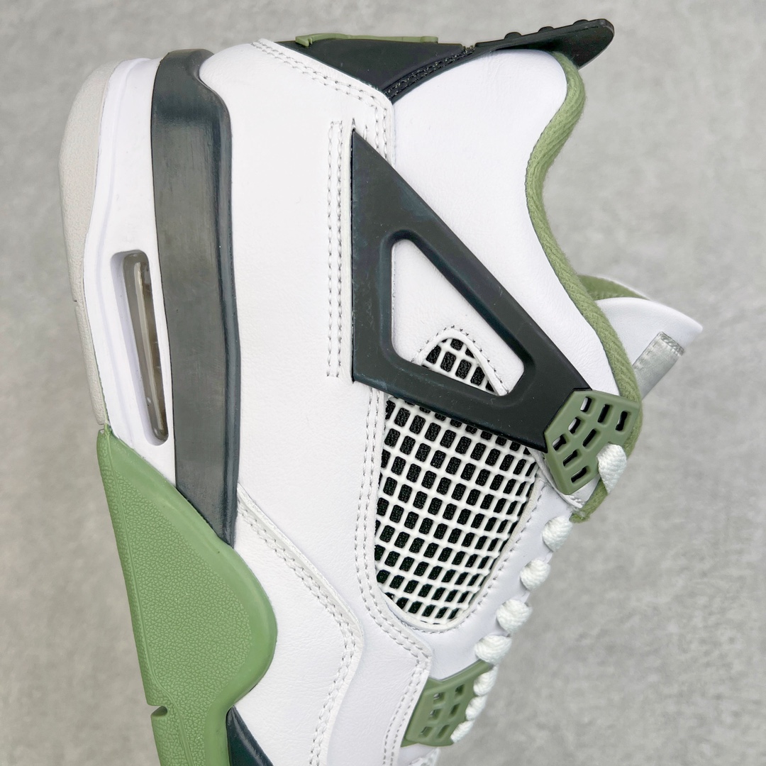 图片[6]-＃PB版 福利特价 Air Jordan AJ4 Retro 耗时半年巨作 全套原纸板楦头开发 调试30余版 确保原汁原味完美呈现四代版型 一比一鞋头弧度高度趴度鞋身弧度 此版本只针对中端市场 皮料材质有所更替 其他数据细节工艺流程均保持公司一致 细节品控鞋型随意秒杀市面3XX 4XX 原厂TPU网格鞋带扣 正确内里网布 菱角分明不变形无多余毛边 柔软性质感一致于原鞋 原厂织唛标 原厂飞人电绣工艺 独家绑鞋带手法 印刷中底布 四线拉帮 米色美纹纸贴合固定 进口港宝加持 后跟自然饱满 全鞋荧光划线卡点 追求极致完美 每一双都是工艺品 多重QC质检 超越公司货的品控标准 实实在在的免检产品 尺码：40 40.5 41 42 42.5 43 44 44.5 45 46 47.5-选品中心