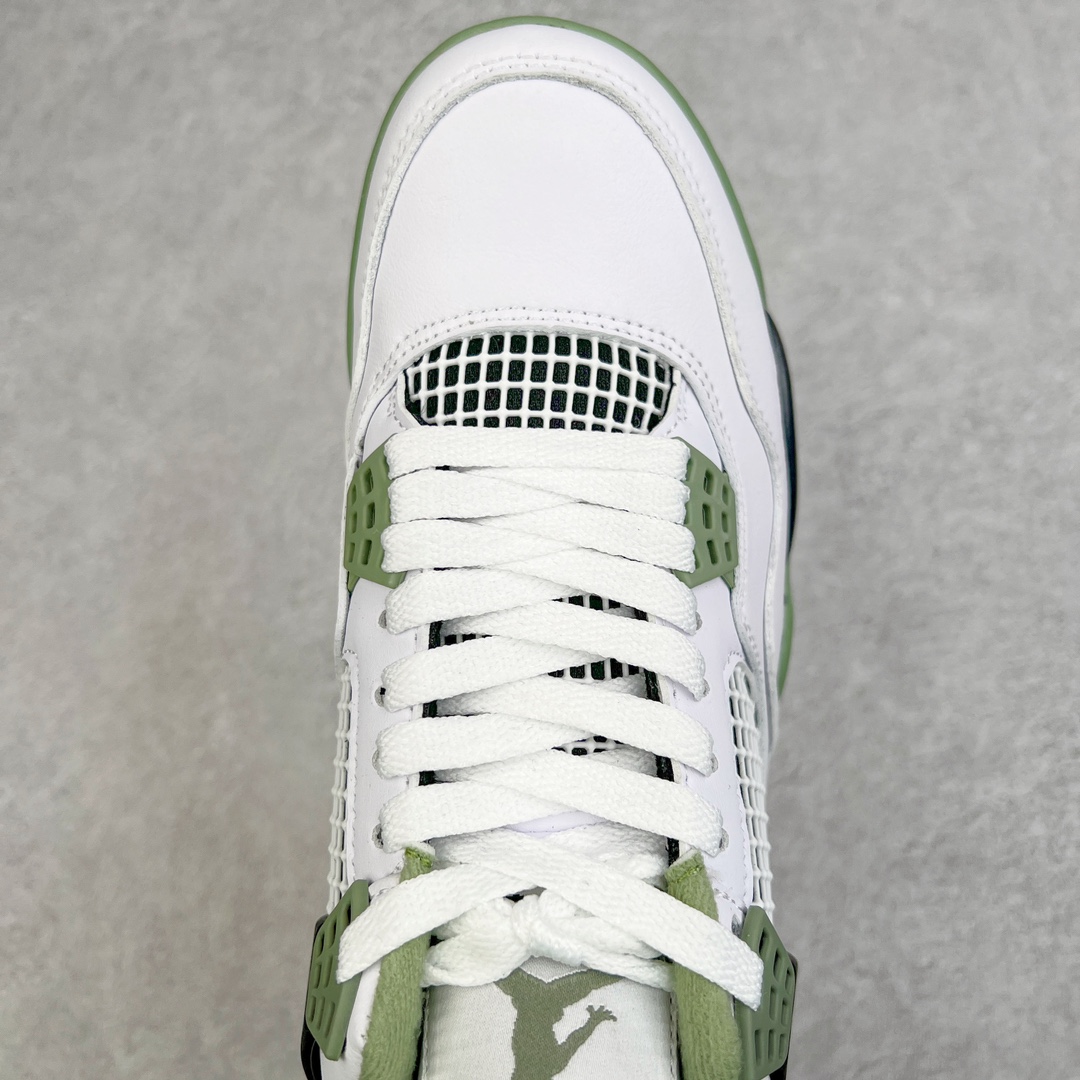 图片[4]-＃PB版 福利特价 Air Jordan AJ4 Retro 耗时半年巨作 全套原纸板楦头开发 调试30余版 确保原汁原味完美呈现四代版型 一比一鞋头弧度高度趴度鞋身弧度 此版本只针对中端市场 皮料材质有所更替 其他数据细节工艺流程均保持公司一致 细节品控鞋型随意秒杀市面3XX 4XX 原厂TPU网格鞋带扣 正确内里网布 菱角分明不变形无多余毛边 柔软性质感一致于原鞋 原厂织唛标 原厂飞人电绣工艺 独家绑鞋带手法 印刷中底布 四线拉帮 米色美纹纸贴合固定 进口港宝加持 后跟自然饱满 全鞋荧光划线卡点 追求极致完美 每一双都是工艺品 多重QC质检 超越公司货的品控标准 实实在在的免检产品 尺码：40 40.5 41 42 42.5 43 44 44.5 45 46 47.5-选品中心