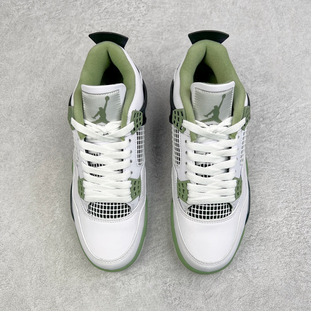 图片[2]-＃PB版 福利特价 Air Jordan AJ4 Retro 耗时半年巨作 全套原纸板楦头开发 调试30余版 确保原汁原味完美呈现四代版型 一比一鞋头弧度高度趴度鞋身弧度 此版本只针对中端市场 皮料材质有所更替 其他数据细节工艺流程均保持公司一致 细节品控鞋型随意秒杀市面3XX 4XX 原厂TPU网格鞋带扣 正确内里网布 菱角分明不变形无多余毛边 柔软性质感一致于原鞋 原厂织唛标 原厂飞人电绣工艺 独家绑鞋带手法 印刷中底布 四线拉帮 米色美纹纸贴合固定 进口港宝加持 后跟自然饱满 全鞋荧光划线卡点 追求极致完美 每一双都是工艺品 多重QC质检 超越公司货的品控标准 实实在在的免检产品 尺码：40 40.5 41 42 42.5 43 44 44.5 45 46 47.5-选品中心