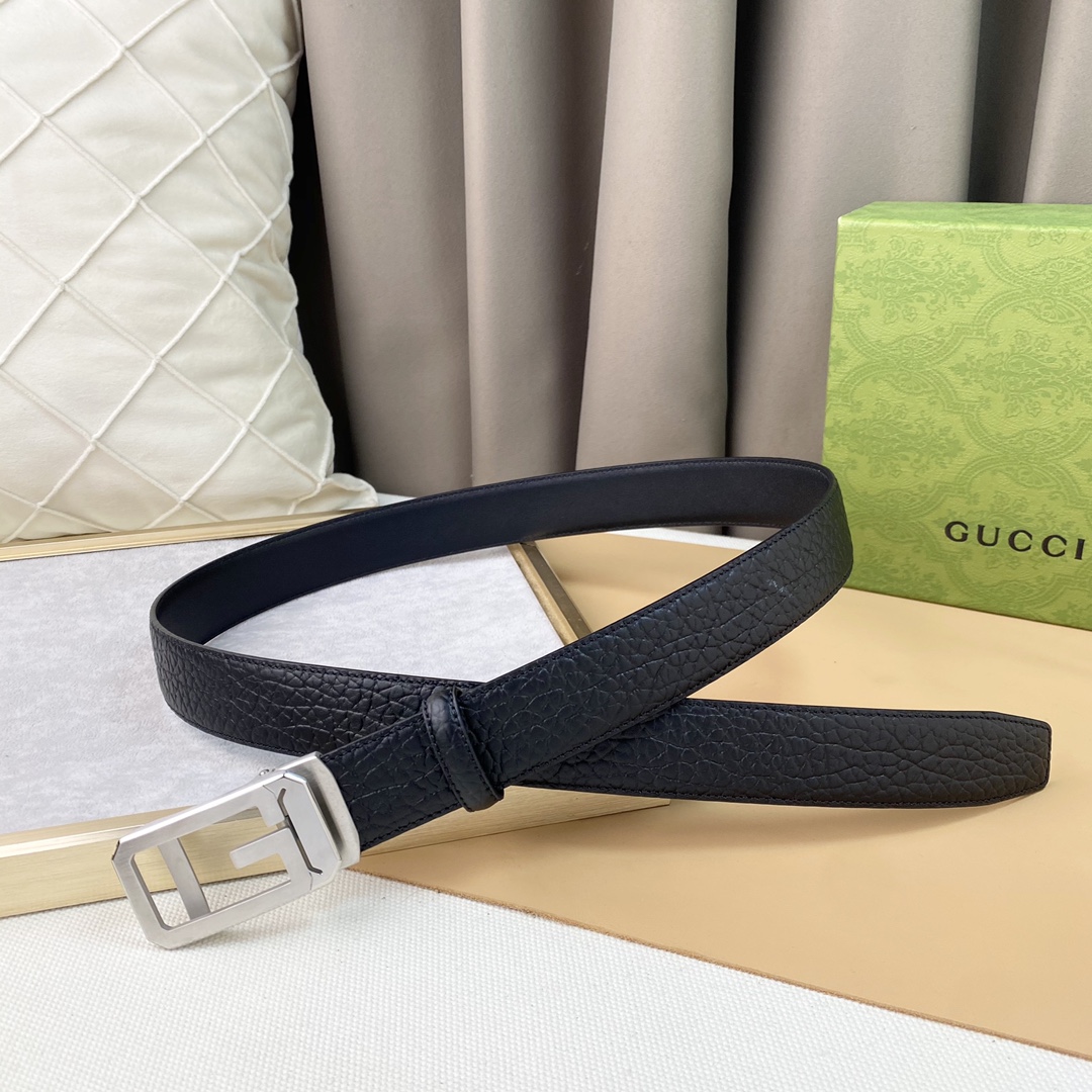 Gucci头层牛皮宽3.5CM官网同