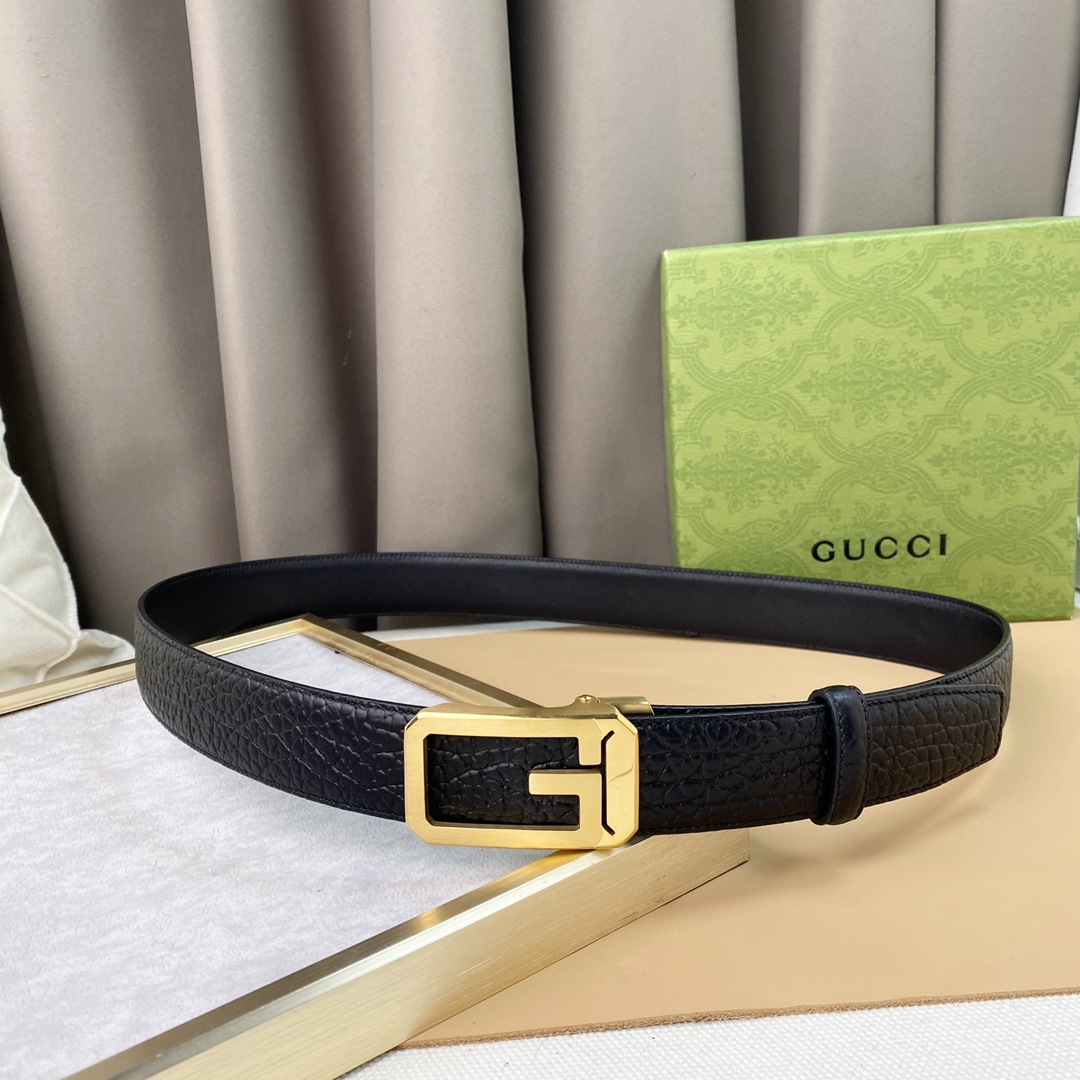 Gucci头层牛皮宽3.5CM官网同