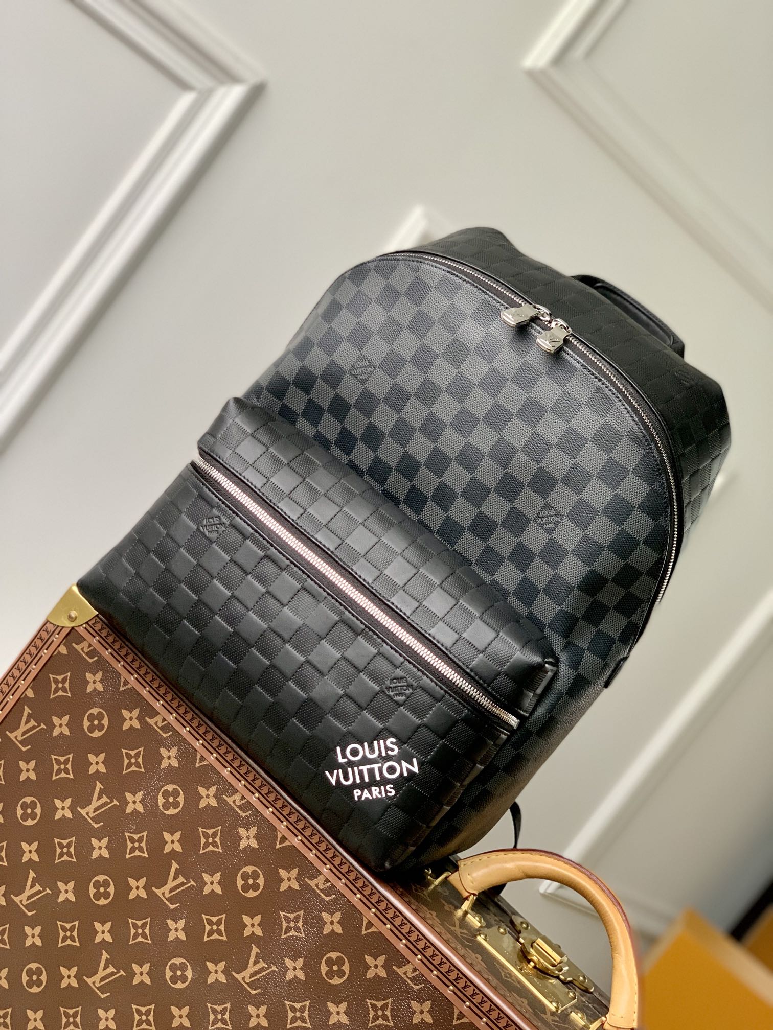Louis Vuitton LV Discovery Bags Backpack Black Grid Damier Graphite Canvas N40436