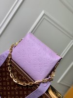 Louis Vuitton LV Coussin Fake
 Bags Handbags Light Purple Fabric Sheepskin Chains M57790